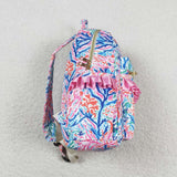 BA0185 Garden Flower Pink Backpack Bag