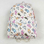 BA0187 Cartoon Blue Dog Backpack Bag