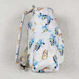 BA0194 Cartoon Blue Dog Backpack Bag