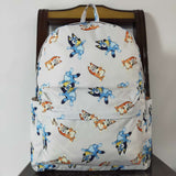 BA0194 Cartoon Blue Dog Backpack Bag