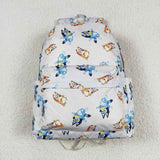 BA0194 Cartoon Blue Dog Backpack Bag