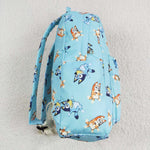 BA0195 Cartoon Blue Dog Backpack Bag