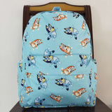 BA0195 Cartoon Blue Dog Backpack Bag