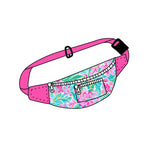 Preorder  BA0204 Garden Flower Pink Fanny pack Bag