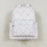 BA0225 Tie Bow Pink Kids Backpack Bag