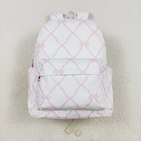 BA0225 Tie Bow Pink Kids Backpack Bag