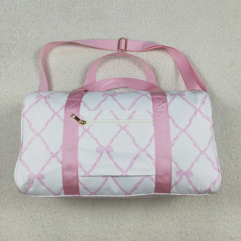 US Warehouse BA0226 Tie Bow Pink Duffle Bag