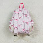 BA0233 Coquette Bows Pink Kids Backpack Bag