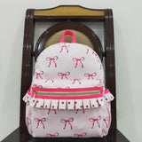 BA0233 Coquette Bows Pink Kids Backpack Bag