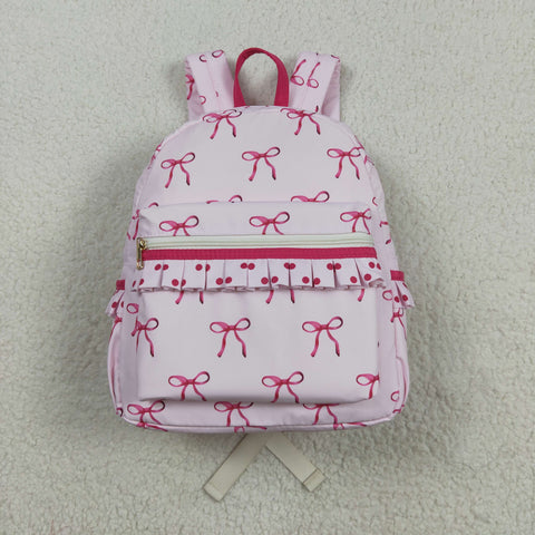 US Warehouse BA0233 Coquette Bows Pink Kids Backpack Bag