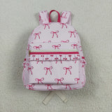 BA0233 Coquette Bows Pink Kids Backpack Bag