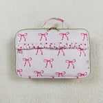 BA0234 Coquette Bows Pink Lunch Box Bag 13.4*9.4*3.5 inches