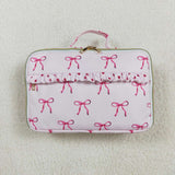 BA0234 Coquette Bows Pink Lunch Box Bag 13.4*9.4*3.5 inches