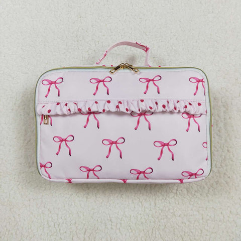 BA0234 Tie Bow Pink Lunch Box Bag 13.4*9.4*3.5 inches