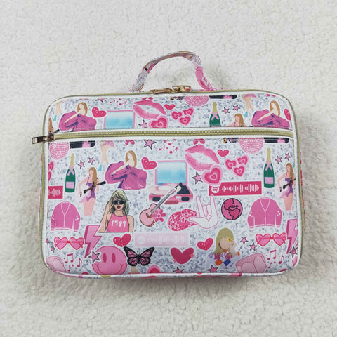 BA0235 Fashion Singer Star Pink Lunch Box Bag 13.4*9.4*3.5 inches