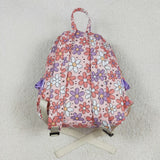 BA0240 Flower Purple Kids Backpack Bag