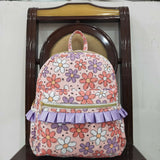 BA0240 Flower Purple Kids Backpack Bag