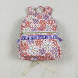 BA0240 Flower Purple Kids Backpack Bag