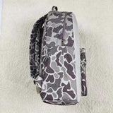 BA0268 Hunting Camo Dog Embroidery Kids Backpack Bag