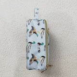 BA0276 Mallard Ducks Blue Lunch Box Bag 8.5*8*3 inches