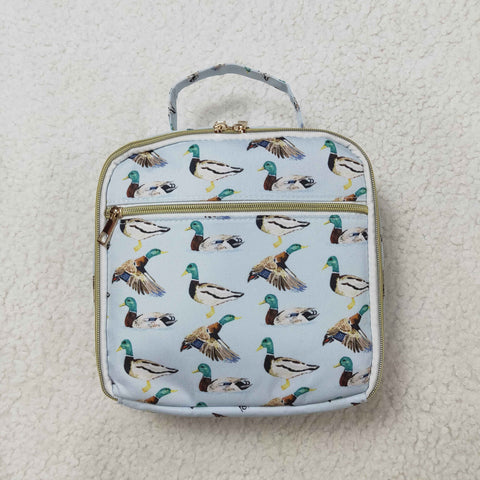 BA0276 Mallard Ducks Blue Lunch Box Bag 8.5*8*3 inches