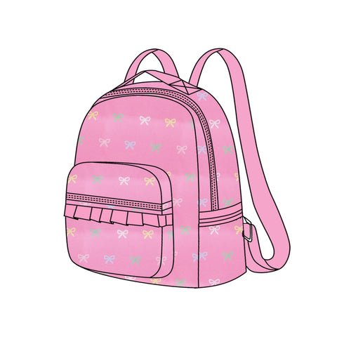 Preorder BA0278 Coquette Bows Pink Kids Backpack Bag