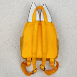 BA0282 Cartoon Blue Dog Orange Kids Backpack Bag