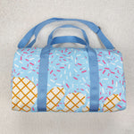 US Warehouse BA0286 Drip Ice Cream Blue Duffle Bag