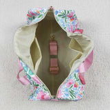 BA0290 Flower Pink Ruffles Duffle Bag