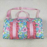 BA0291 Flower Pink Ruffles Duffle Bag