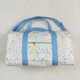 BA0292 Flower Blue Ruffles Duffle Bag