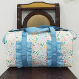 BA0292 Flower Blue Ruffles Duffle Bag