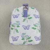 BA0293 Butterfly Purple Ruffles Duffle Bag