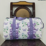 BA0293 Butterfly Purple Ruffles Duffle Bag