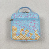 BA0296 Drip Ice cream Blue Lunch Box Bag 8.5*8*3 inches