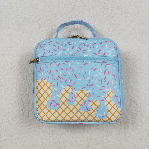 BA0296 Drip Ice cream Blue Lunch Box Bag 8.5*8*3 inches