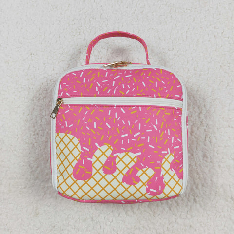BA0299 Summer Ice cream Pink Lunch Box Bag 8.5*8*3 inches