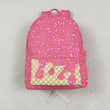 BA0300 Summer Drip Ice cream Pink Kids Backpack Bag