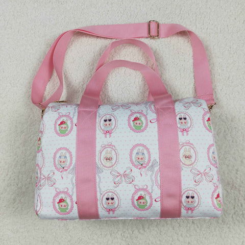 BA0301 Cartoon Bows Pink Kids Duffle Bag