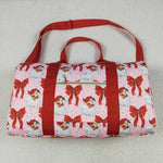 BA0306 Christmas Santa Bows Duffle Bag