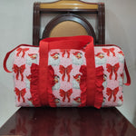 BA0306 Christmas Santa Bows Duffle Bag