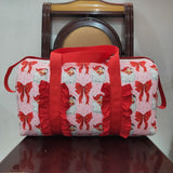 US Warehouse BA0306 Christmas Santa Red Duffle Bag