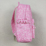 BA0308 Coquette Bows Pink Kids Backpack Bag