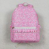 BA0308 Coquette Bows Pink Kids Backpack Bag