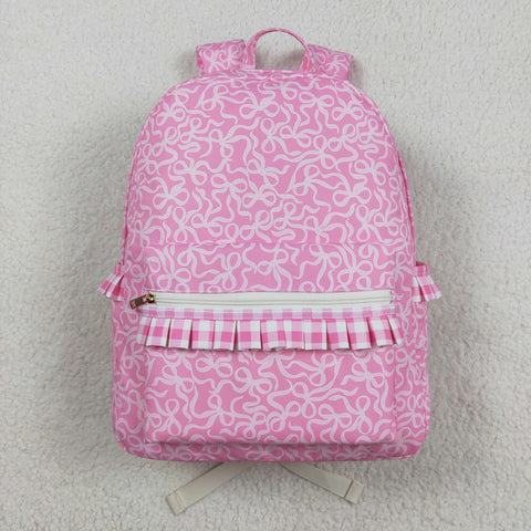 BA0308 Coquette Bows Pink Kids Backpack Bag