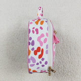 BA0309 Leopard Pink Lunch Box Bag 8.5*8*3 inches