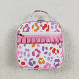 BA0309 Leopard Pink Lunch Box Bag 8.5*8*3 inches