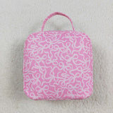 BA0310 Coquette Bows Pink Lunch Box Bag 8.5*8*3 inches