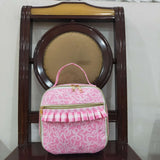 BA0310 Coquette Bows Pink Lunch Box Bag 8.5*8*3 inches