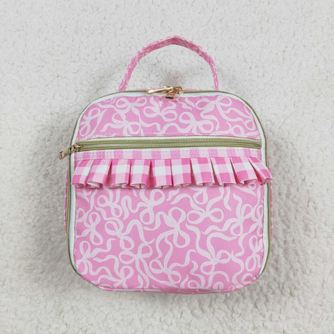 BA0310 Coquette Bows Pink Lunch Box Bag 8.5*8*3 inches